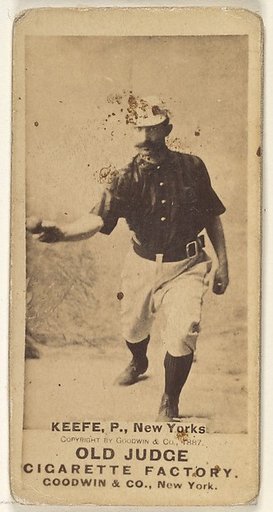 Timothy John "Tim" Keefe, Pitcher, New York, from the Old Judge series (N172) for Old Judge Cigarettes