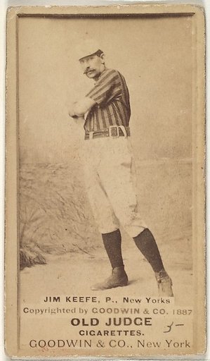 Timothy John "Tim" Keefe, Pitcher, New York, from the Old Judge series (N172) for Old Judge Cigarettes