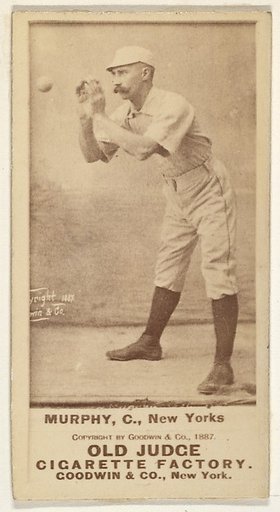 Patrick J. Murphy, Catcher, New York, from the Old Judge series (N172) for Old Judge Cigarettes