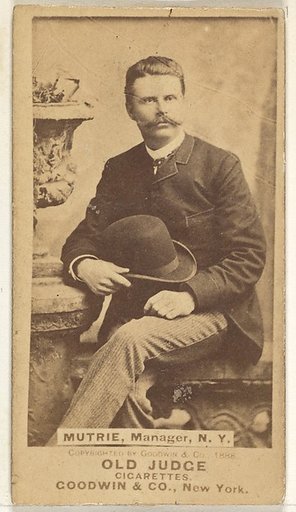 James J. Mutrie, Manager, New York, from the Old Judge series (N172) for Old Judge Cigarettes