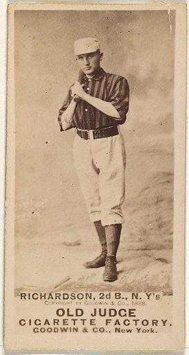 Danny Richardson, 2nd Base, New York, from the Old Judge series (N172) for Old Judge Cigarettes