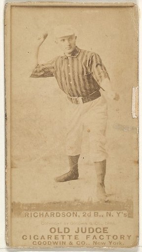 Danny Richardson, 2nd Base, New York, from the Old Judge series (N172) for Old Judge Cigarettes