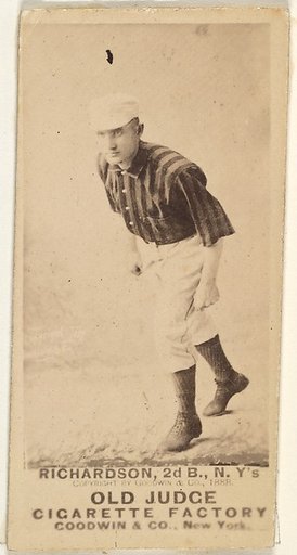 Danny Richardson, 2nd Base, New York, from the Old Judge series (N172) for Old Judge Cigarettes