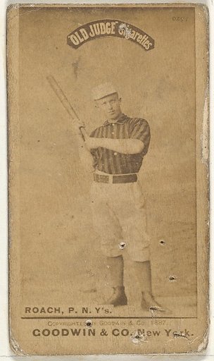 John F. Roach, Pitcher, New York, from the Old Judge series (N172) for Old Judge Cigarettes