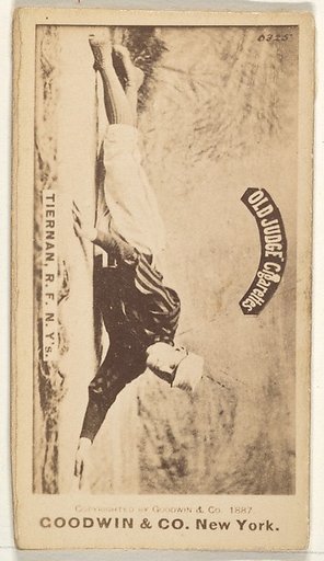 Michael "Silent Mike" Joseph Tiernan, Right Field, New York, from the Old Judge series (N172) for Old Judge Cigarettes