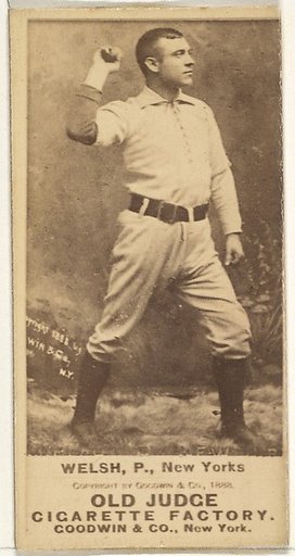 Michael "Mickey" Francis Welch, Pitcher, New York, from the Old Judge series (N172) for Old Judge Cigarettes