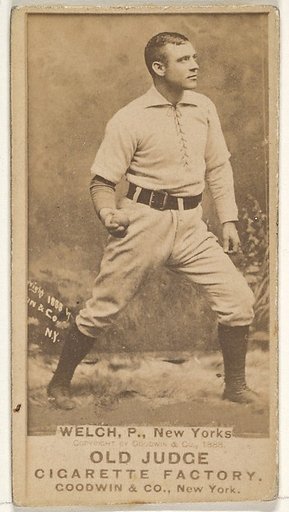 Michael "Mickey" Francis Welch, Pitcher, New York, from the Old Judge series (N172) for Old Judge Cigarettes