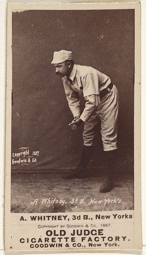Arthur "Art" Wilson Whitney, 3rd Base, New York, from the Old Judge series (N172) for Old Judge Cigarettes