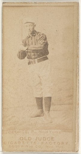 Bill George, Pitcher, New York, from the Old Judge series (N172) for Old Judge Cigarettes