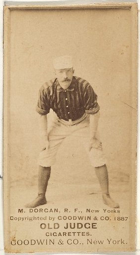 Michael Cornelius Dorgan, Right Field, New York, from the Old Judge series (N172) for Old Judge Cigarettes