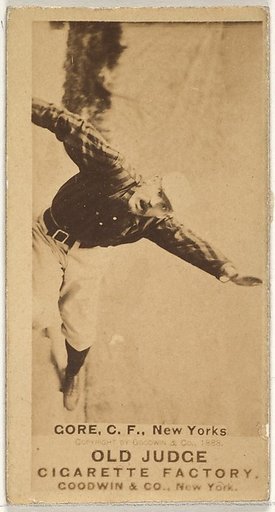 George F. "Piano Legs" Gore, Center Field, New York, from the Old Judge series (N172) for Old Judge Cigarettes
