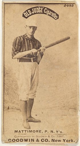 Michael "Mike" Joseph Mattimore, Pitcher, New York, from the Old Judge series (N172) for Old Judge Cigarettes