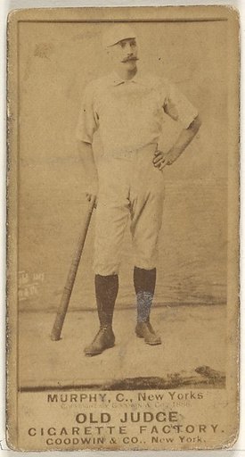 Patrick J. Murphy, Catcher, New York, from the Old Judge series (N172) for Old Judge Cigarettes