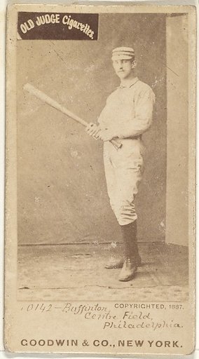 Charles G. Buffington, Center Field, Philadelphia, from the Old Judge series (N172) for Old Judge Cigarettes