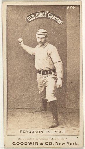 Charles J. "Charlie" Ferguson, Pitcher, Philadelphia, from the Old Judge series (N172) for Old Judge Cigarettes