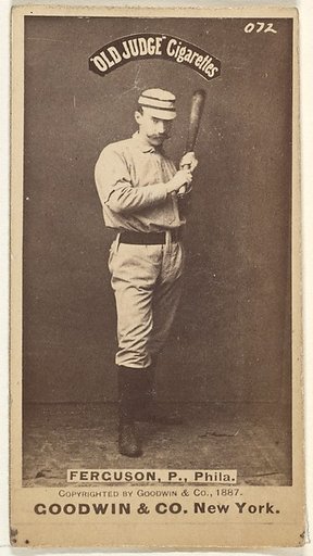 Charles J. "Charlie" Ferguson, Pitcher, Philadelphia, from the Old Judge series (N172) for Old Judge Cigarettes