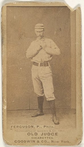 Charles J. "Charlie" Ferguson, Pitcher, Philadelphia, from the Old Judge series (N172) for Old Judge Cigarettes