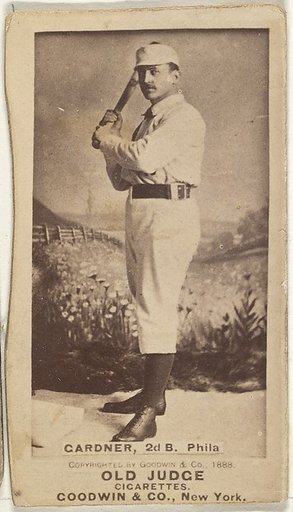 Franklin Washington "Gid" Gardner, 2nd Base, Philadelphia, from the Old Judge series (N172) for Old Judge Cigarettes