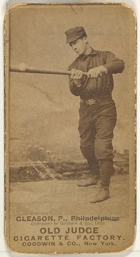 William J. "Kid" Gleason, Pitcher, Philadelphia, from the Old Judge series (N172) for Old Judge Cigarettes