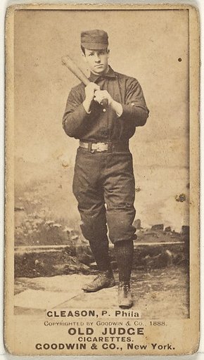 William J. "Kid" Gleason, Pitcher, Philadelphia, from the Old Judge series (N172) for Old Judge Cigarettes