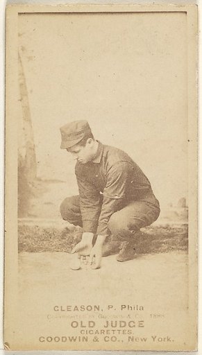 William J. "Kid" Gleason, Pitcher, Philadelphia, from the Old Judge series (N172) for Old Judge Cigarettes