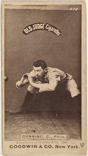 Thomas Francis Gunning, Catcher, Philadelphia, from the Old Judge series (N172) for Old Judge Cigarettes