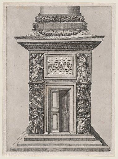 The Pediment Base of Trajan's Column, from "Speculum Romanae Magnificentiae"