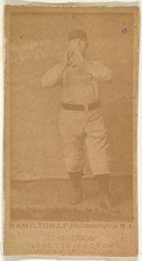 Hamilton, Left Field, Philadelphia, from the Old Judge series (N172) for Old Judge Cigarettes