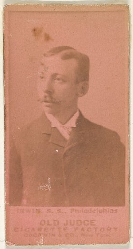 Arthur Albert "Doc" Irwin, Shortstop, Philadelphia, from the Old Judge series (N172) for Old Judge Cigarettes