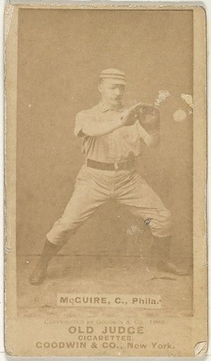 James Thomas "Deacon" McGuire, Catcher, Philadelphia, from the Old Judge series (N172) for Old Judge Cigarettes