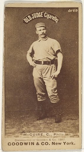 James Thomas "Deacon" McGuire, Catcher, Philadelphia, from the Old Judge series (N172) for Old Judge Cigarettes