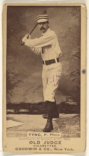 James Alexander "Jim" Tyng, Pitcher, Philadelphia, from the Old Judge series (N172) for Old Judge Cigarettes