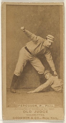 Charles J. "Charlie" Ferguson, Pitcher, Philadelphia, from the Old Judge series (N172) for Old Judge Cigarettes