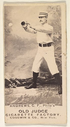 George Edward "Ed" Andrews, Center Field, Philadelphia, from the Old Judge series (N172) for Old Judge Cigarettes