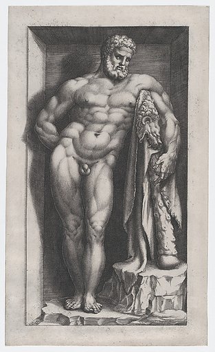 The Farnese Hercules, from "Speculum Romanae Magnificentiae"