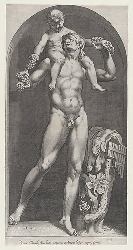Bacchus on the Shoulders of a Satyr, from "Speculum Romanae Magnificentiae"