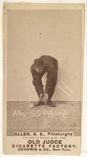 Allen, Shortstop, Pittsburgh, from the Old Judge series (N172) for Old Judge Cigarettes