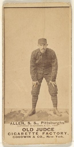 Allen, Shortstop, Pittsburgh, from the Old Judge series (N172) for Old Judge Cigarettes