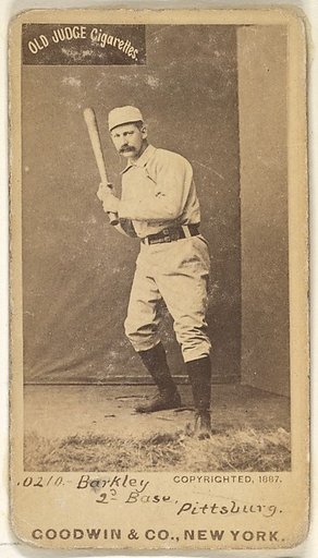 Sam Barkley, 2nd Base, Pittsburgh, from the Old Judge series (N172) for Old Judge Cigarettes