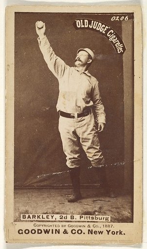 Sam Barkley, 2nd Base, Pittsburgh, from the Old Judge series (N172) for Old Judge Cigarettes