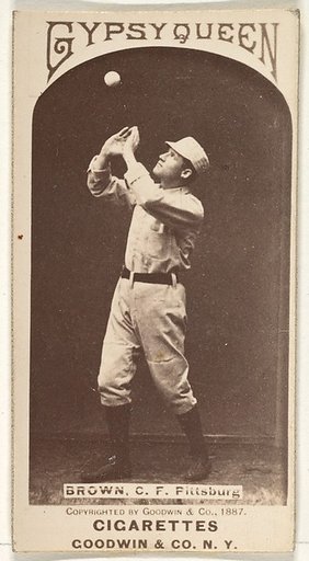 Thomas "Tom" Tarlton Brown, Center Field, Pittsburgh, from the Old Judge series (N172) for Old Judge and Gypsy Queen Cigarettes