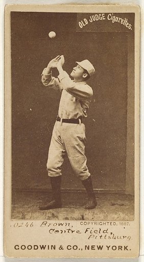 Thomas "Tom" Tarlton Brown, Center Field, Pittsburgh, from the Old Judge series (N172) for Old Judge Cigarettes