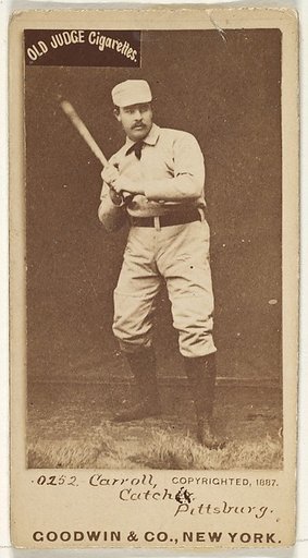 Frederick " Fred" Herbert Carroll, Catcher, Pittsburgh, from the Old Judge series (N172) for Old Judge Cigarettes