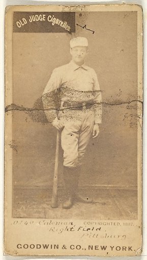 John Francis Coleman, Right Field, Pittsburgh, from the Old Judge series (N172) for Old Judge Cigarettes