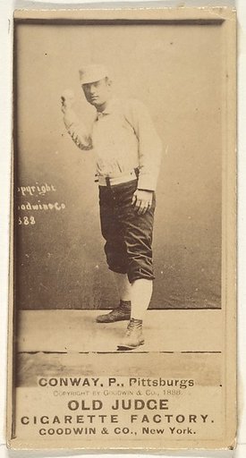 Pete Conway, Pitcher, Pittsburgh, from the Old Judge series (N172) for Old Judge Cigarettes
