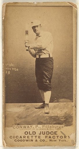 Pete Conway, Pitcher, Pittsburgh, from the Old Judge series (N172) for Old Judge Cigarettes