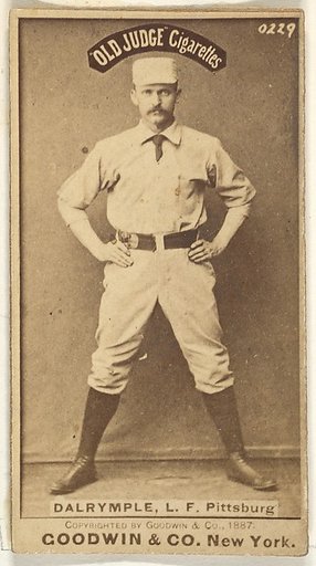 Abner Frank Dalrymple, Left Field, Pittsburgh, from the Old Judge series (N172) for Old Judge Cigarettes