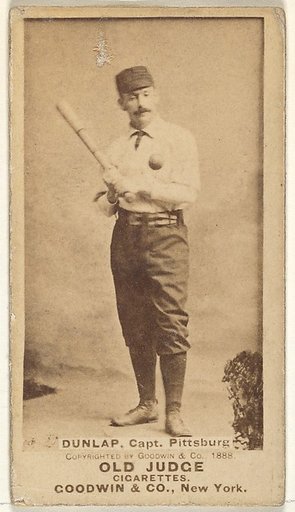 Fred "Sure Shot" Dunlap, Captain, Pittsburgh, from the Old Judge series (N172) for Old Judge Cigarettes