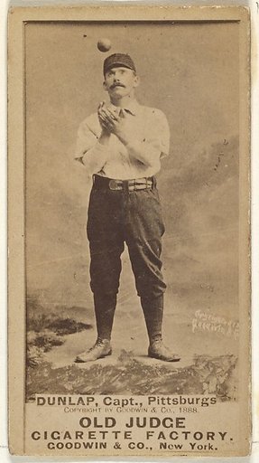 Fred "Sure Shot" Dunlap, Captain, Pittsburgh, from the Old Judge series (N172) for Old Judge Cigarettes