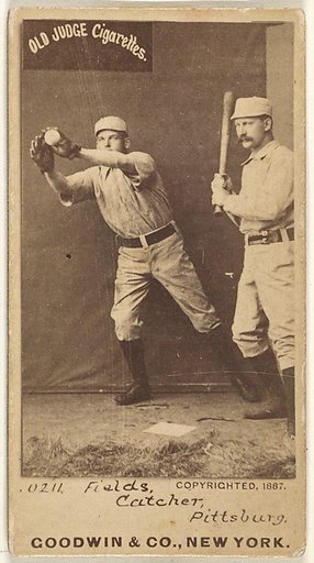 John Joseph "Jocko" Fields, Catcher, Pittsburgh, from the Old Judge series (N172) for Old Judge Cigarettes